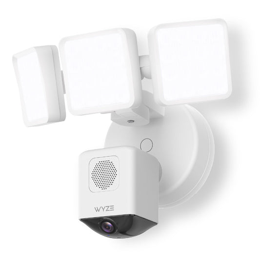WYZE Floodlight Camera Pro, 3000-Lumen LEDs, 180° Wide View, 2K HD Outdoor Security Camera, Motion Detection, 105dB Siren, Cloud & Local Storage