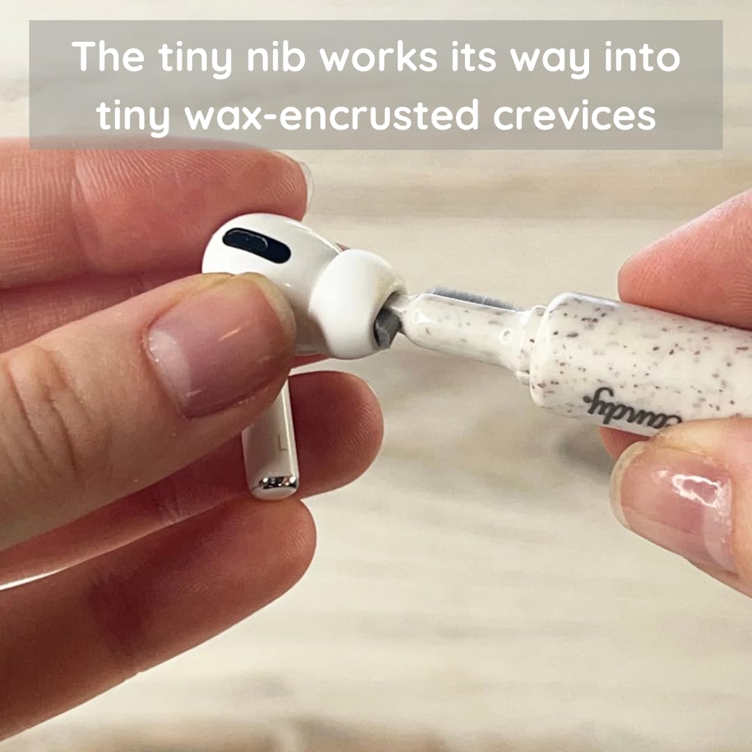 Tech Candy Teenie Weenie Earbud Cleanie Earbuds Cleaning Kit - Crud-Removing Multi Tool, Compatible with AirPods, Nib, Soft Brush, Flocking Sponge…