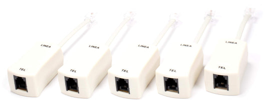 THE CIMPLE CO 2 Wire, 1 Line DSL Filter - for Removing Noise and Other Problems from DSL Related Phone Lines - 5 Pack