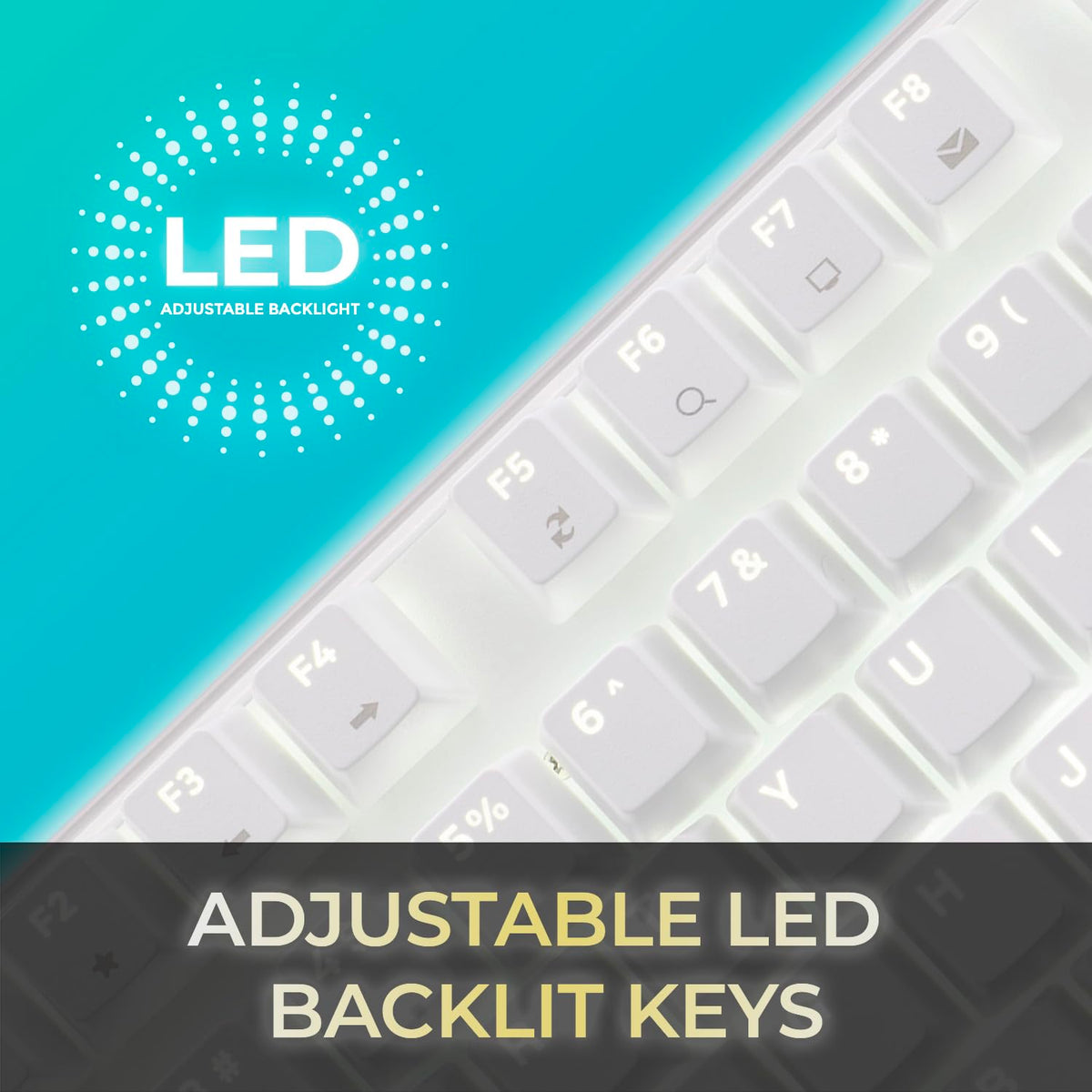 Adesso AKB-680UW Mechanical Keyboard with Copilot AI Hotkey - Brown Switch, Multi-OS Compatible | Enhanced Productivity with Tactile and Quiet Feel