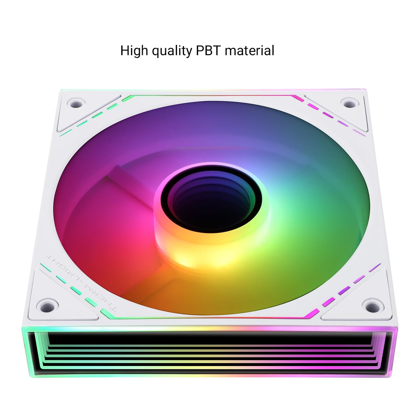 Thermalright TL-M12W-S 120mm ARGB CPU Fan, with 1500RPM Speed, White Computer Case Fan, Quiet 4pin PWM PC Fan, for S-FDB Bearing CPU Cooler Fan,ARGB