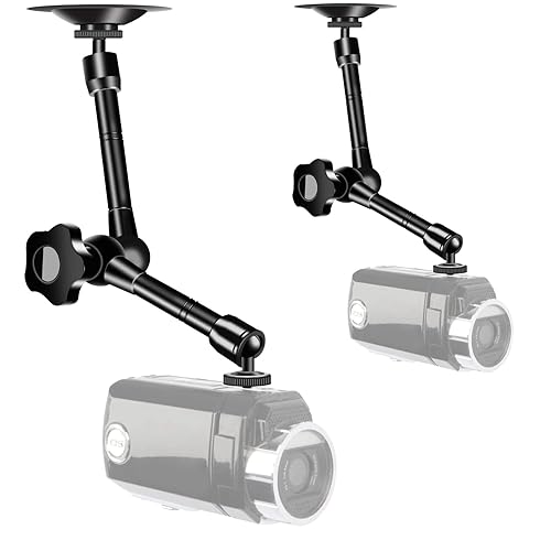 UYODM 2 Pack Articulating Magic Arm Wall Mount Holder Stand Compatible with CCTV POV Camcorders Cameras, LED Light, Video Lamp,DSLR,Flash,Digital