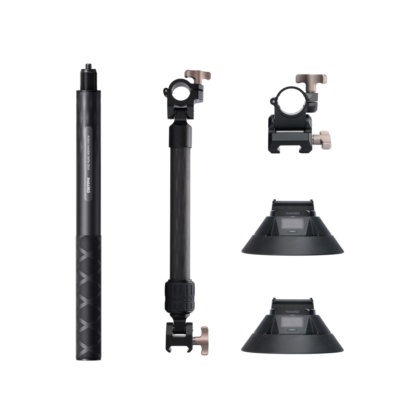 Insta360 Dual Electric Suction Cup Car Mount - Action Camera Car Mount with Adjustable Double Ball Head for Off-Road Drives, Automatic Suction, 50kg