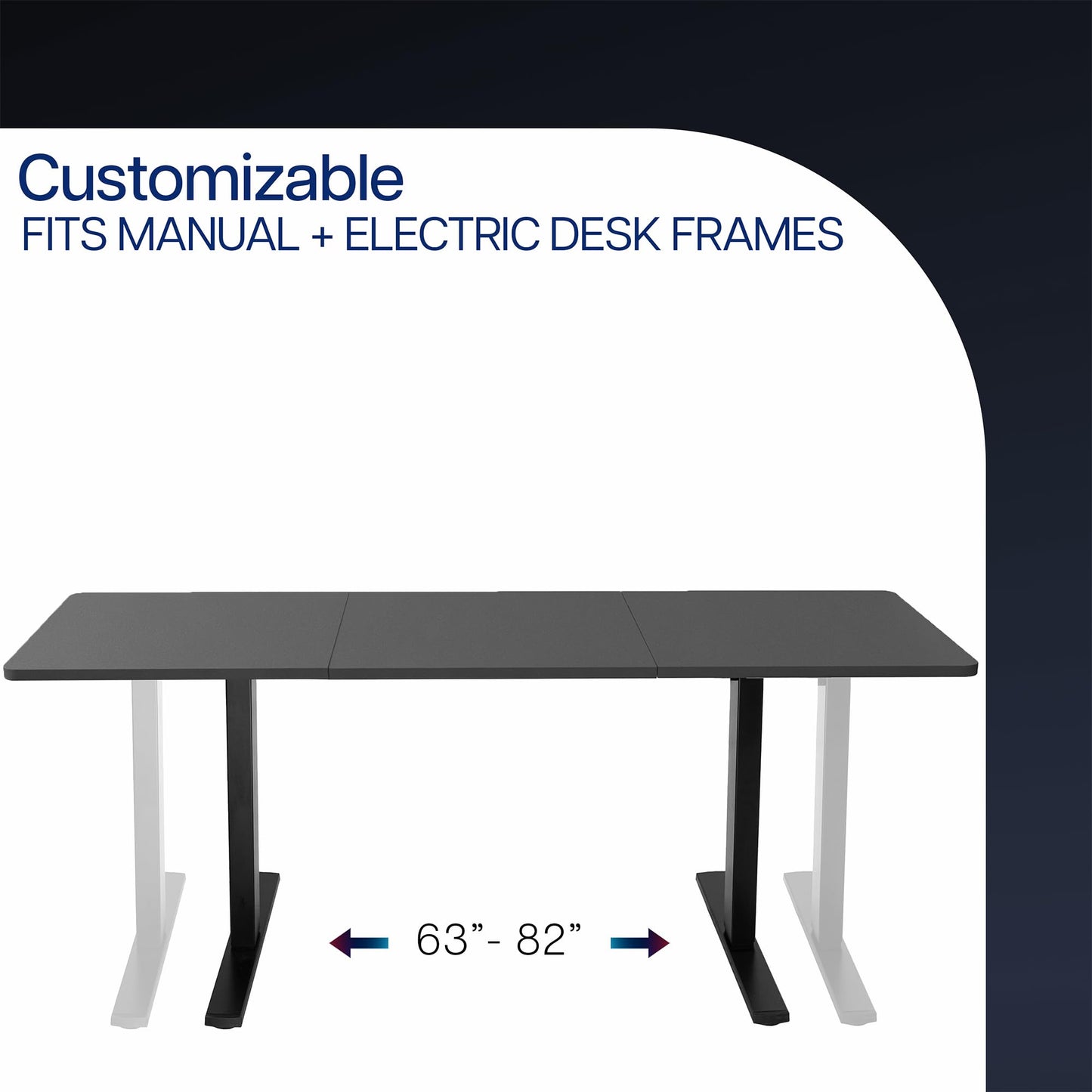 VIVO Universal 83 x 30 inch Table Top for Standard and Sit to Stand Height Adjustable Home and Office Desk Frames, Black Desktop, DESK-TOP84-30B