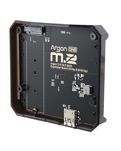 Argon ONE M.2 SATA Expansion Board for Raspberry Pi 4 | SSD Storage Upgrade | Supports M.2 SATA B-Key & B+M Key | UASP High-Speed Transfer |