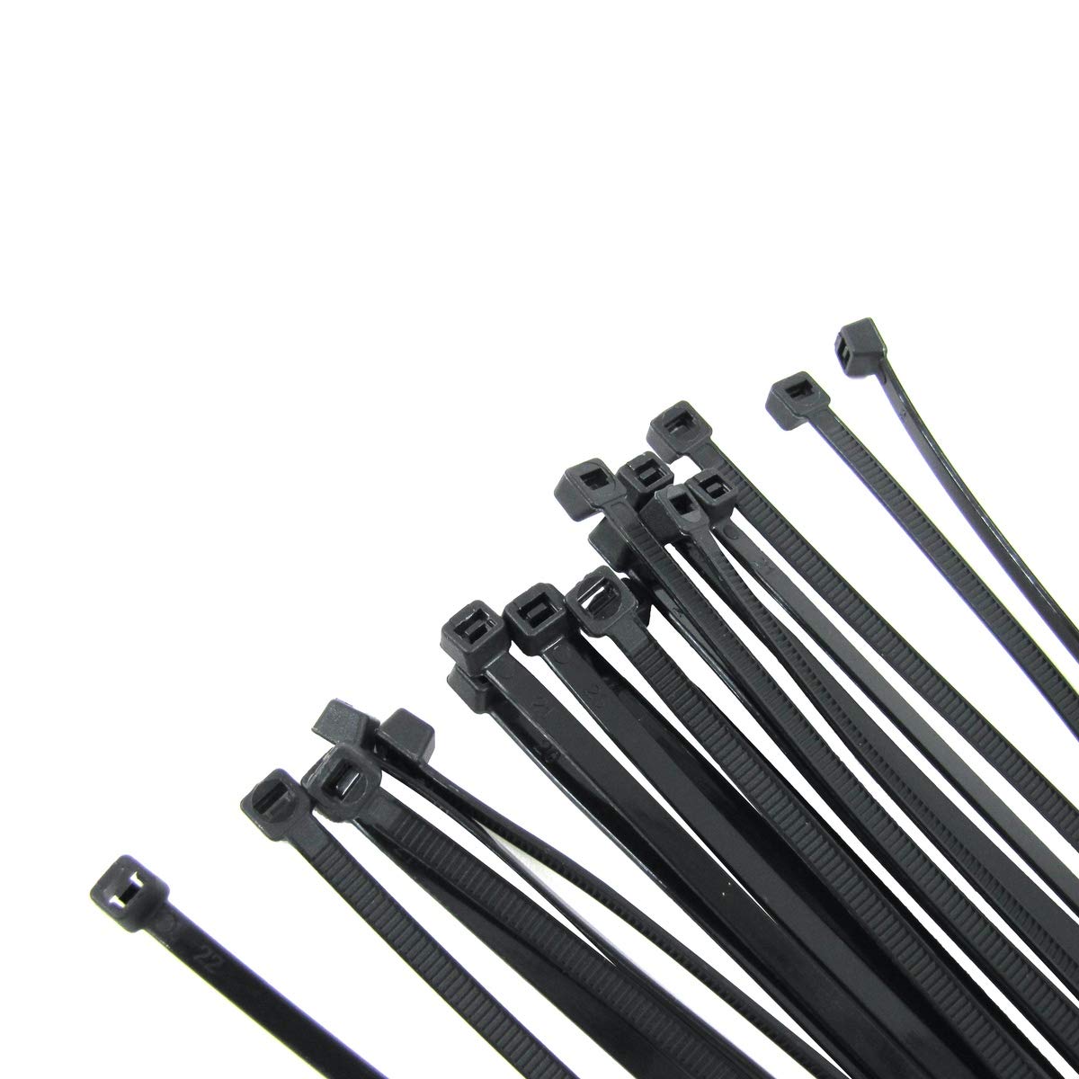 Treasure Gurus 40pc 16" Long Heavy Duty Nylon Black White Zip Tie Set Large Locking Plastic Cable Wire Strap