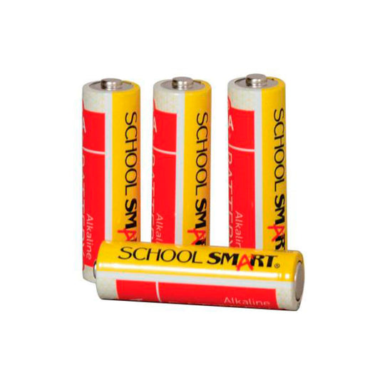 School Smart - 595618 Alkaline AA Battery, Pack of 4