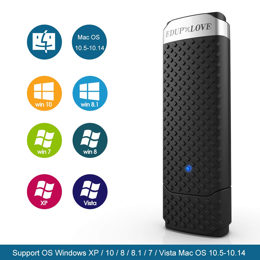 EDUP® USB 3.0 WiFi Adapter AC1300Mbps for PC,
