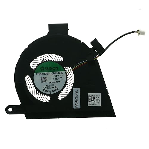 Replacement CPU Cooling Fan for Dell Latitude 9510 YJMGD 0YJMGD EG70040S1-1C010-S9A DC28000OISL
