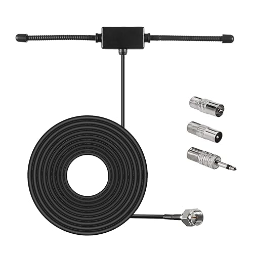 AEDIKO FM Radio Antenna Adhesive Mounting FM Radio FM Dipole Antenna for Stereo Receiver Indoor Music System FM Radio Home Stereo Receiver AV Audio