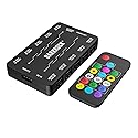 DARKROCK 20-Port PC Case Fan Hub with Remote Control, Dual SATA Port Powered 10-Port 3-Pin ARGB Light and 10-Port 4-Pin PWM Fan Speed Controller