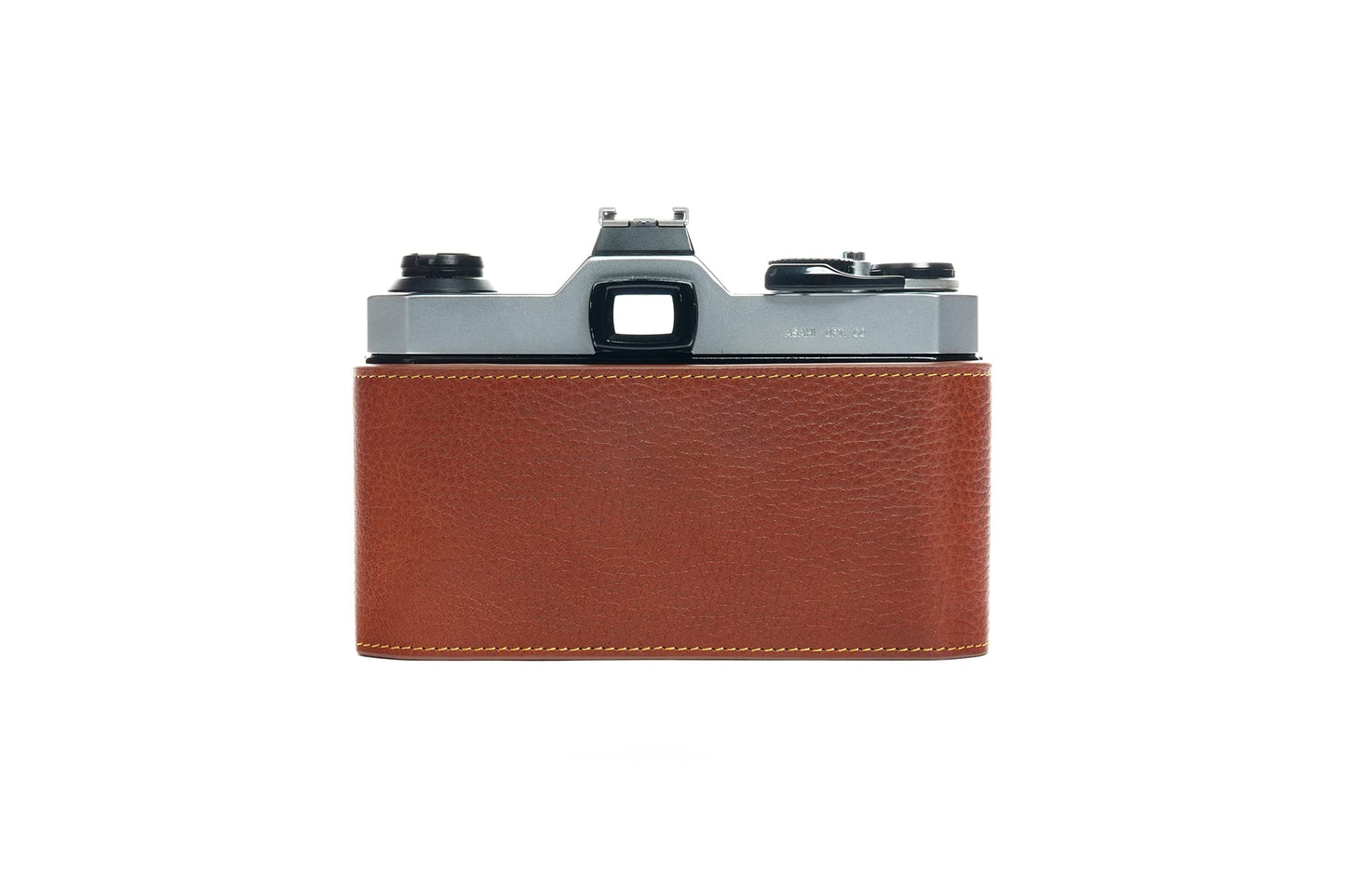 K1000 Case, BolinUS Handmade Genuine Real Leather Half Camera Case Bag Cover for Pentax Asahi K1000 Camera With Hand Strap (Brown)