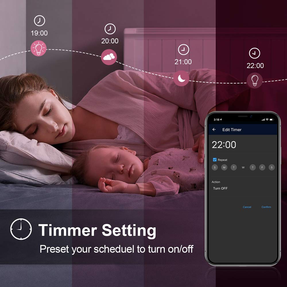 YHW Surplife App Smart WiFi Light Bulb-9W