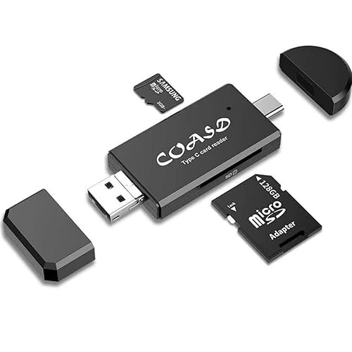 COASD Memory Card Reader SD OTG Adapter and USB 3.0 Portable for SDXC, SDHC, SD, MMC, RS-MMC, Micro SDXC, Micro SD, Micro SDHC Card and UHS-I Card