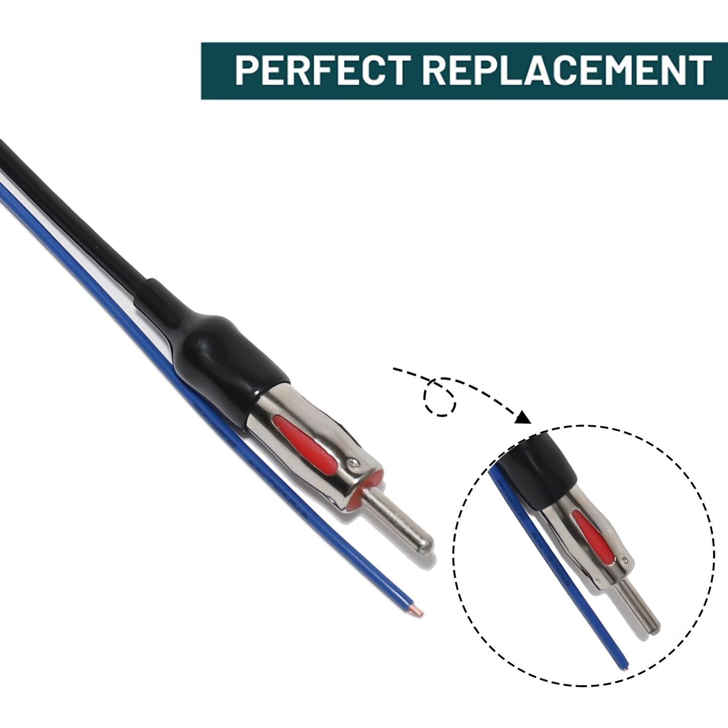 Anina Radio Antenna Adapter for 2010-2019 Toyota Subaru Scion Factory Radio to Aftermarket Radio Aerial Extension Wire Harness Plug Cable
