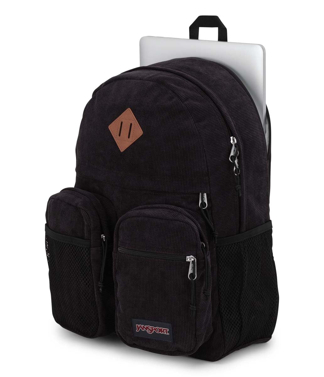 JanSport Granby Remix Backpack - Work, Travel, or Laptop Bookbag, Black Corduroy