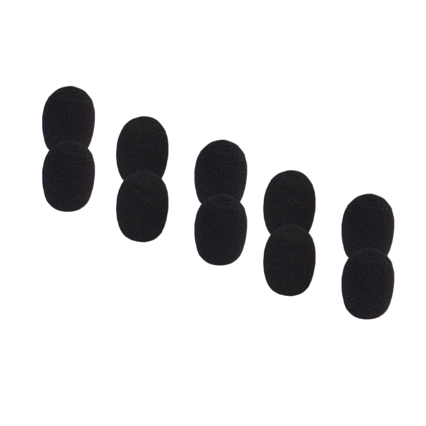 Sunmns 10 Pack Mini Small Size Lapel Headset Microphone Windscreen Foam Cover, Black