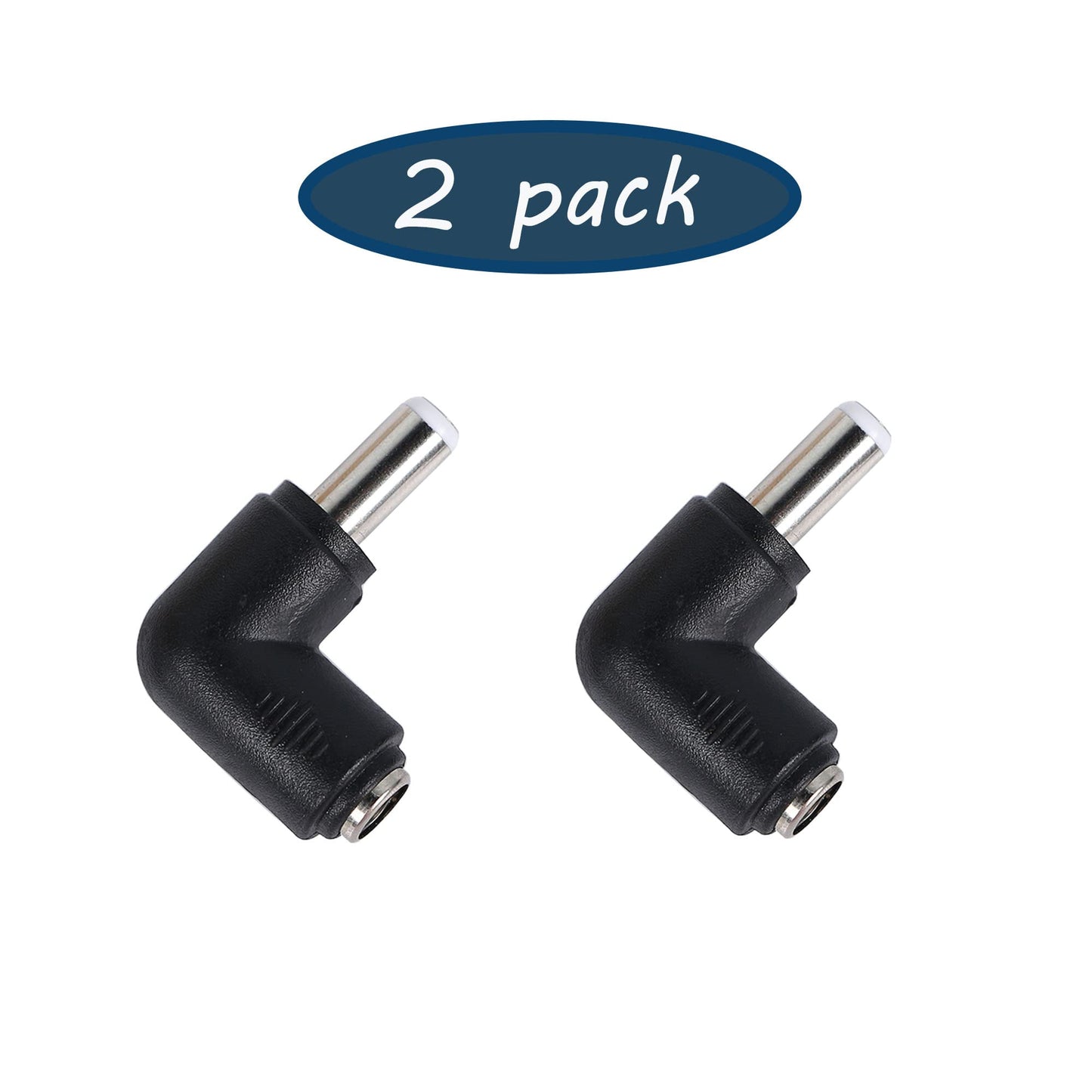 SHANFEILU DC Power Connector Adapter 90 Degree Angle DC5.5 x 2.5mm Male Plug to 5.5x2.1mm Female Jack Adapter Coupler DC 5521 Female to 5525 Male