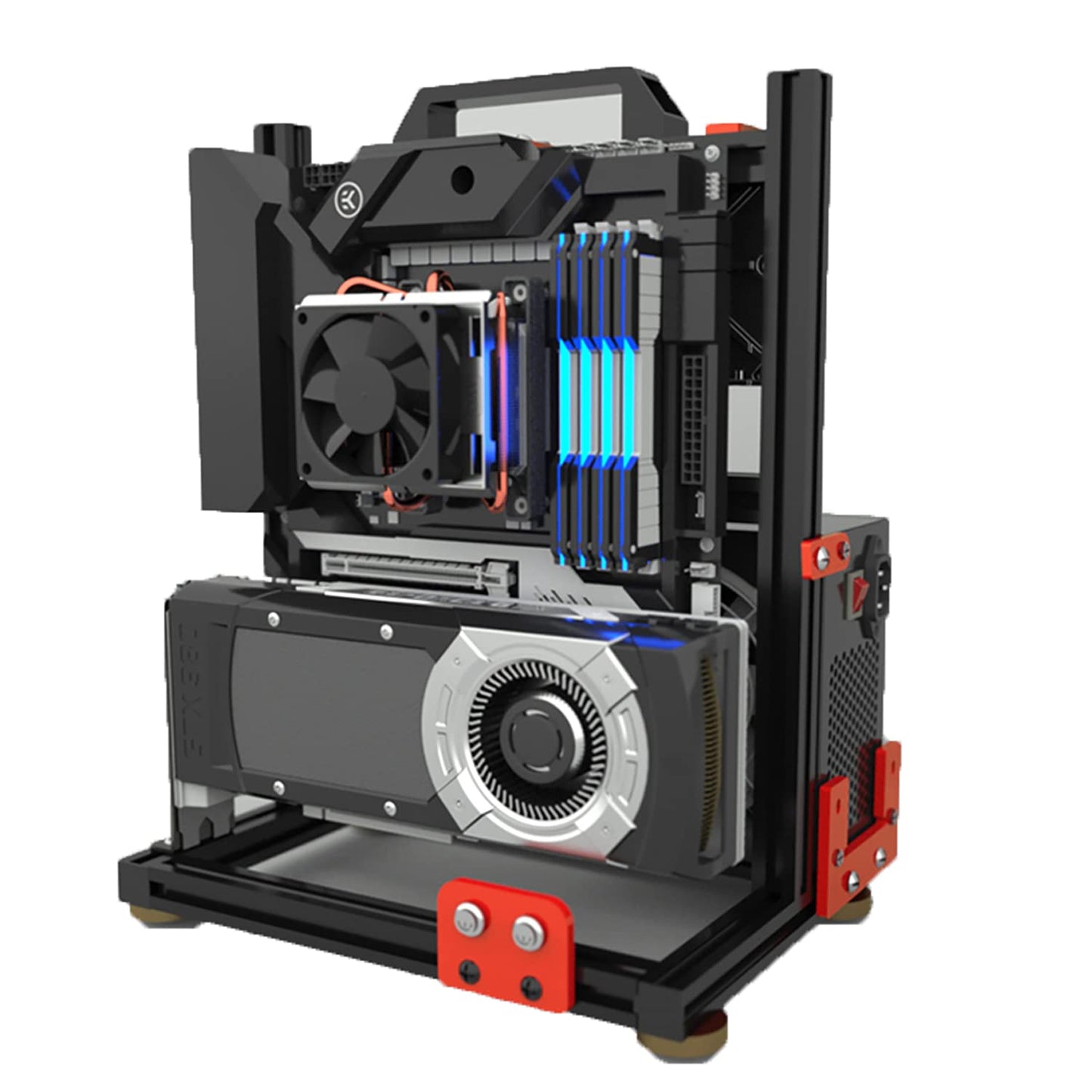 Aluminum Alloy Open Case Gaming Computer Chassis Desktop Bracket Water Cooling Box AtxPersonality Creativity