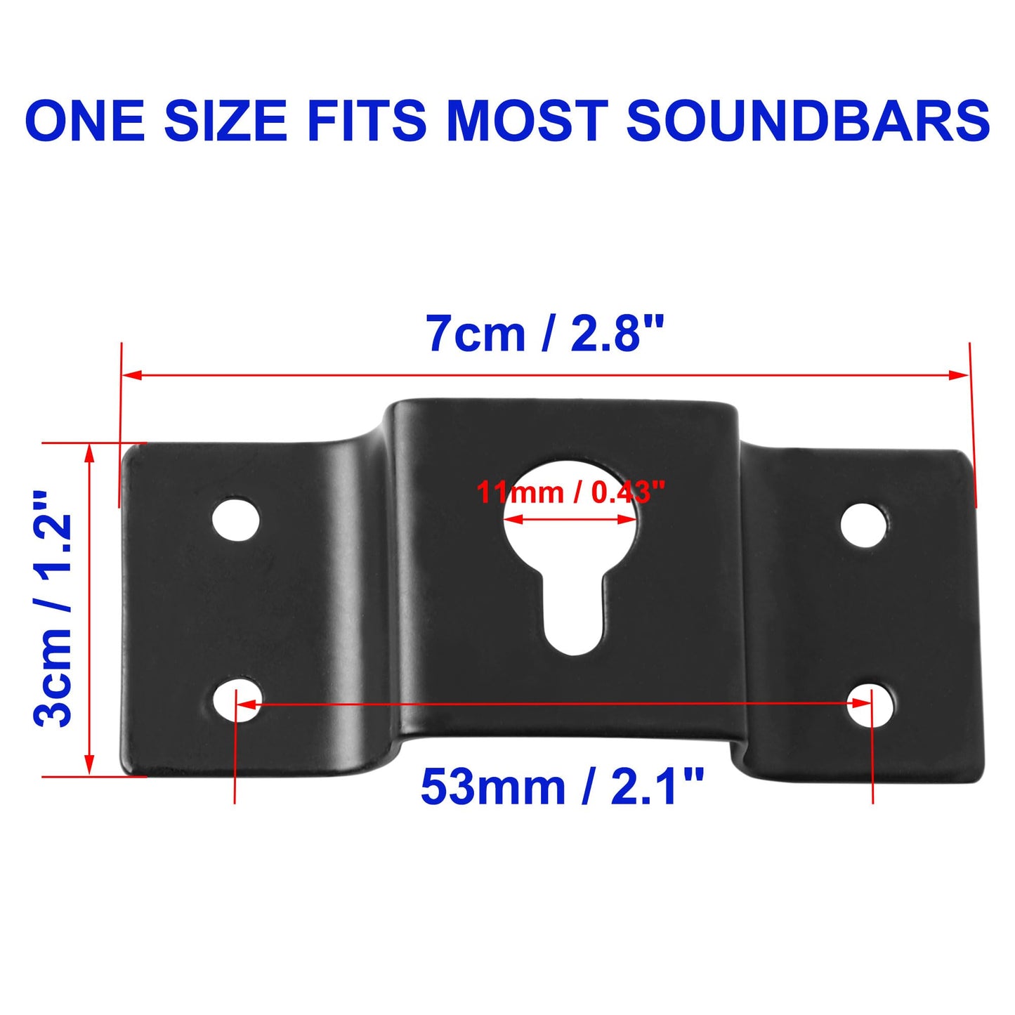 uxcell 5 Pcs Wall-Mounted Speaker Hanging Brackets, 7cm Long Speaker Mounting Clothing Rack Iron Hanger Plate Accessories for Surround Sound Box Audio