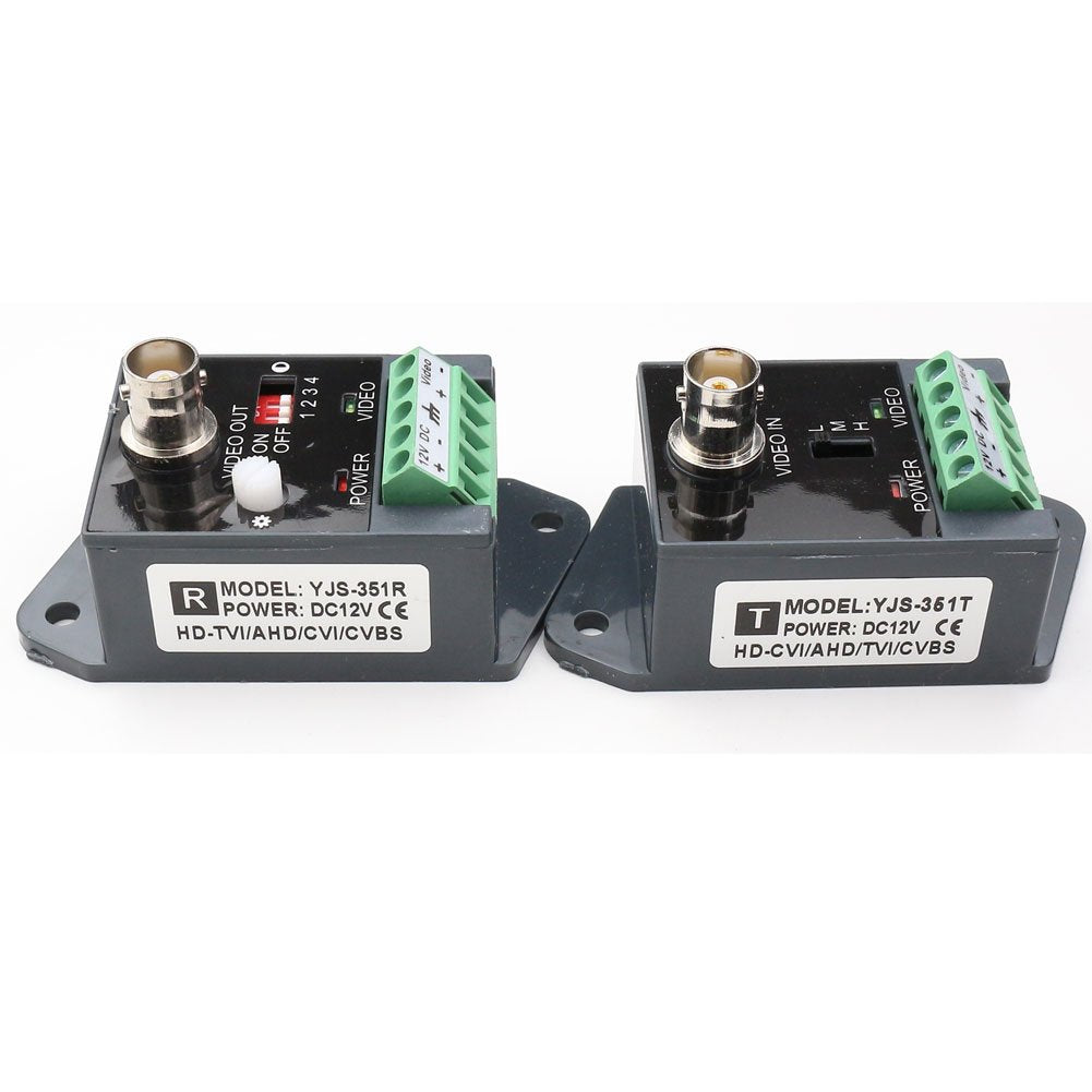 ANHAN Active Video balun UTP Video Transceiver with HD-CVI-TVI-AHD-CVBS Effective Distance 1800M 1 Pack