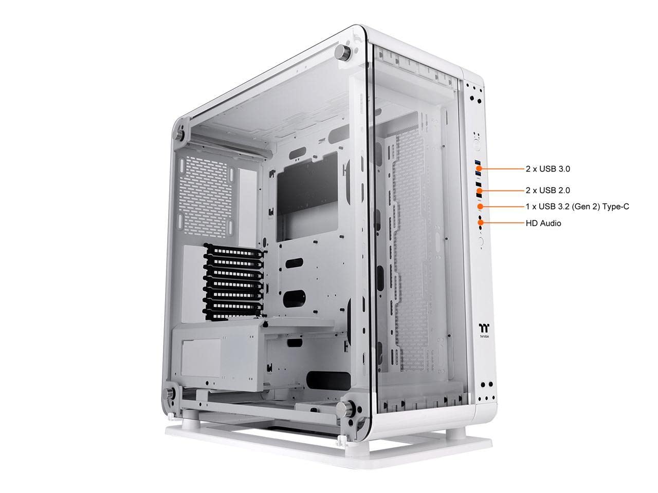 Thermaltake The Core P6 TG Snow Edition transformable ATX Mid Tower Fully Modular Computer Case with Tt LCS Certification CA-1V2-00M6WN-00