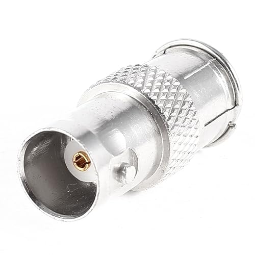 uxcell BNC Female to Quick F-Type Male F/M Adapter Connector Silver Tone