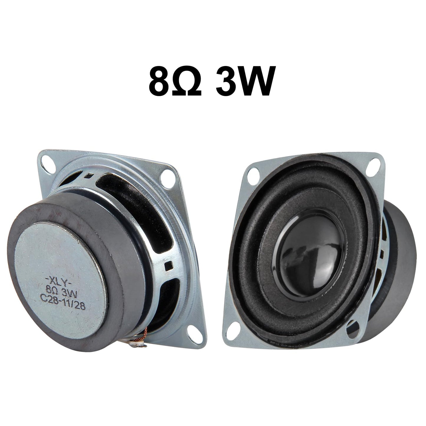 DWEII 4PCS 2" 8Ohm 3W Full Range Audio Speaker Stereo Woofer Loudspeaker for Arduino(8 ohm Speaker)