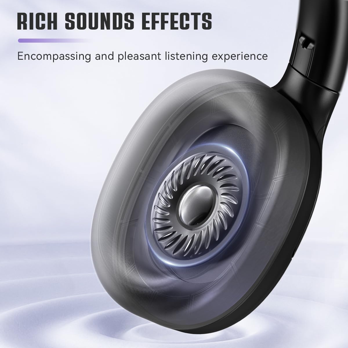 FIFINE Wireless Bluetooth Headphones, Over-Ear Noise Canceling Headphones with Soft Earmuffs, Up to 65H Playtime for Music, Phone Calls, Sport Travel…