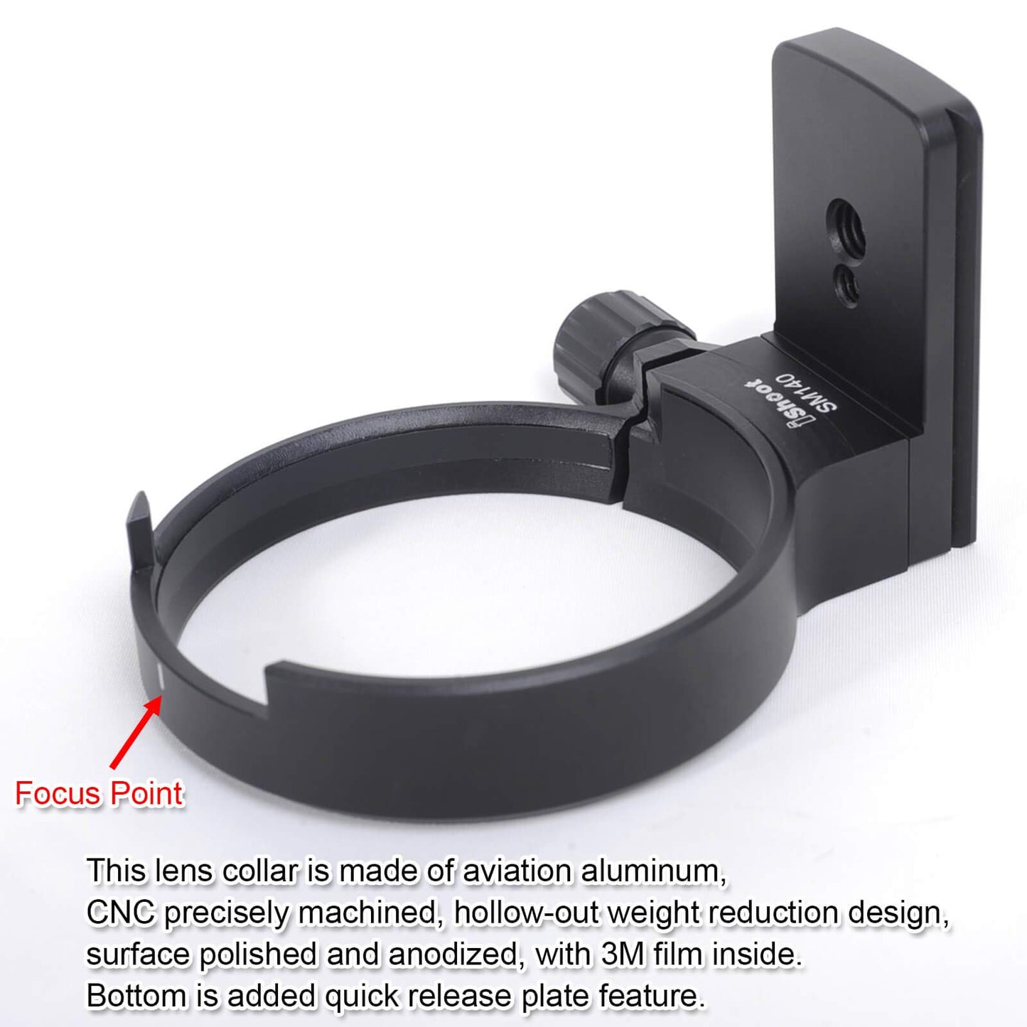 iShoot Tripod Mount Ring, Lens Collar Support Compatible with Sigma 100-400mm f/5-6.3 DG OS HSM Contemporary Lens (EF/F Mount), Bottom is ARCA Quick