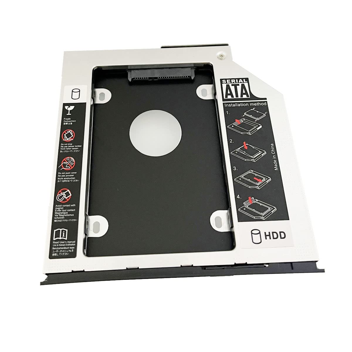2nd HDD SSD Hard Drive Optical Frame Caddy Tray for HP ZBook 15 G1 G2 ZBook 17 G1 G2 with Bezel Front Panel Bracket Holder