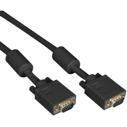 Black Box Corp VGA Video Cable with Ferrite Core, Black, Male/Male, 10-ft. (3.0-m) - VGA for Video Device, Monitor - 10 ft EVNPS06B-0010-MM