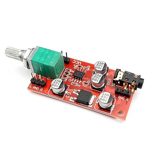 Taidacent DC 3.6v-12v LM4881 Headphone Amplifier Board 3.5 mm Headphone Jack Amplifier with Volume Adjustment Can Be Used as Pre-Amplifier