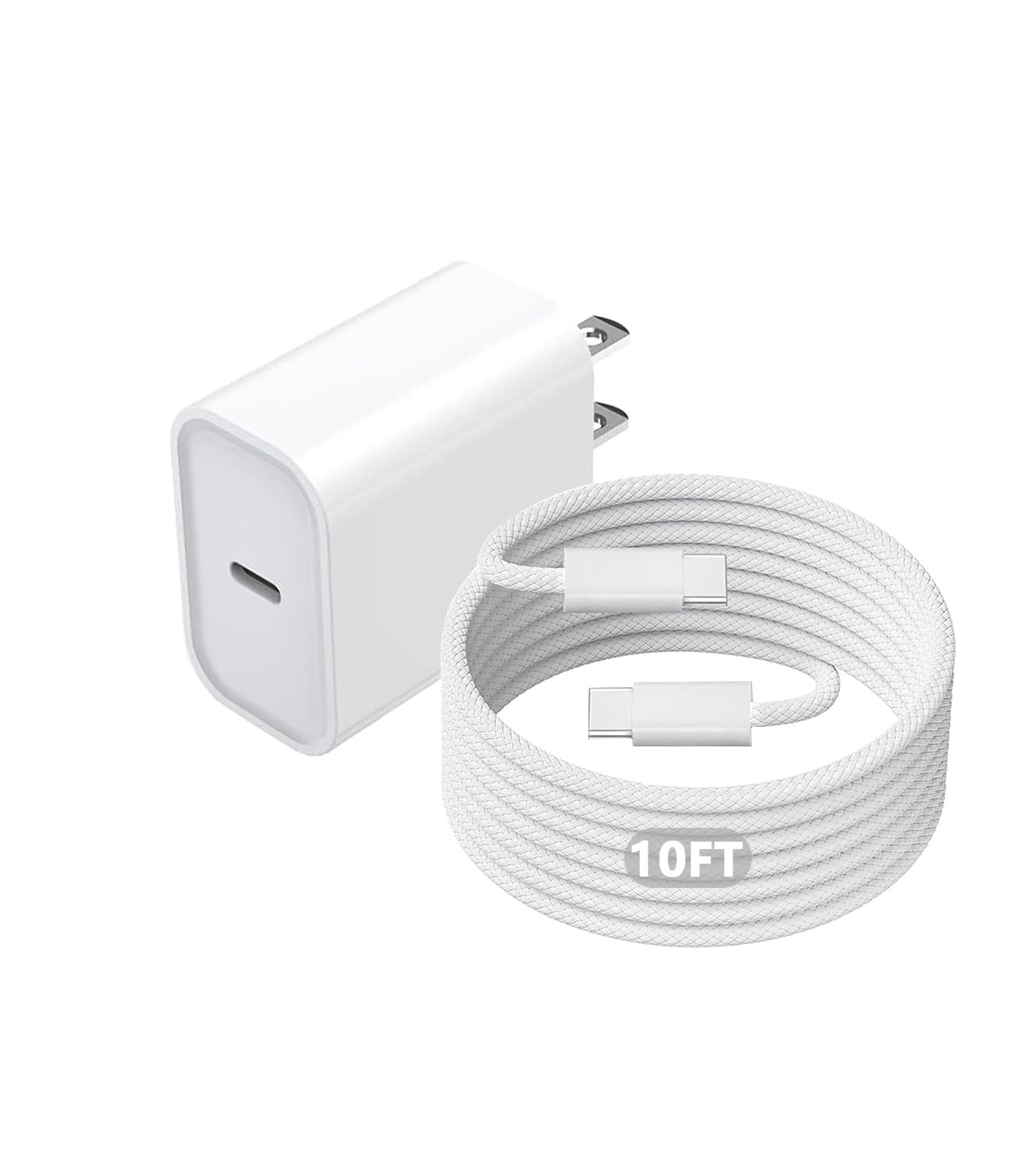 iPhone 17 16 Charger,USB C Wall Charger Block Chargers Fast Charging with 10FT USBC to C Woven Cable for iPhone 17e/17/17 Pro/17 Pro Max/17 Air/iPhone