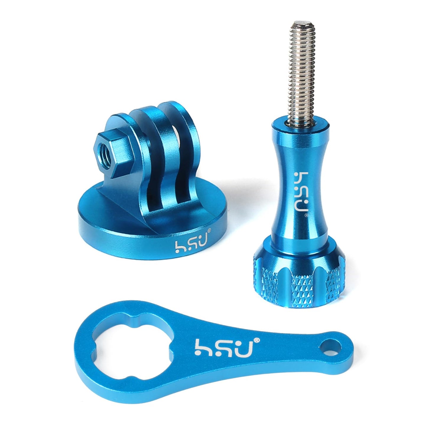 HSU Aluminum Alloy Metal GoPro Tripod/Monopod Mount with Aluminum Thumbscrew for GoPro Hero 13, 12, 11, 10, 9, 8, 7, 6, 5, 4, 3+, 3, 2, 1 HD, AKASO