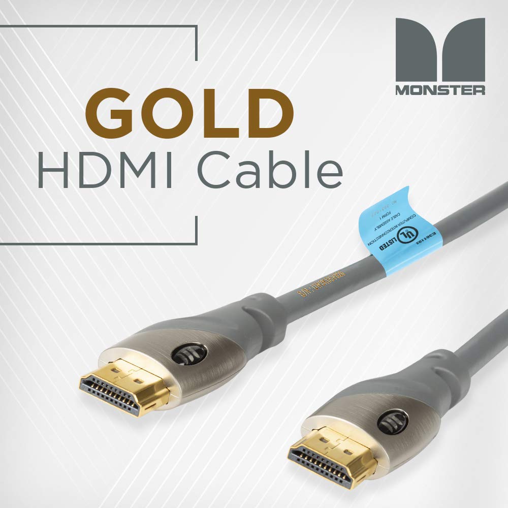 Monster 5 Feet Gold Advanced High Speed HDMI Cable with Ethernet
