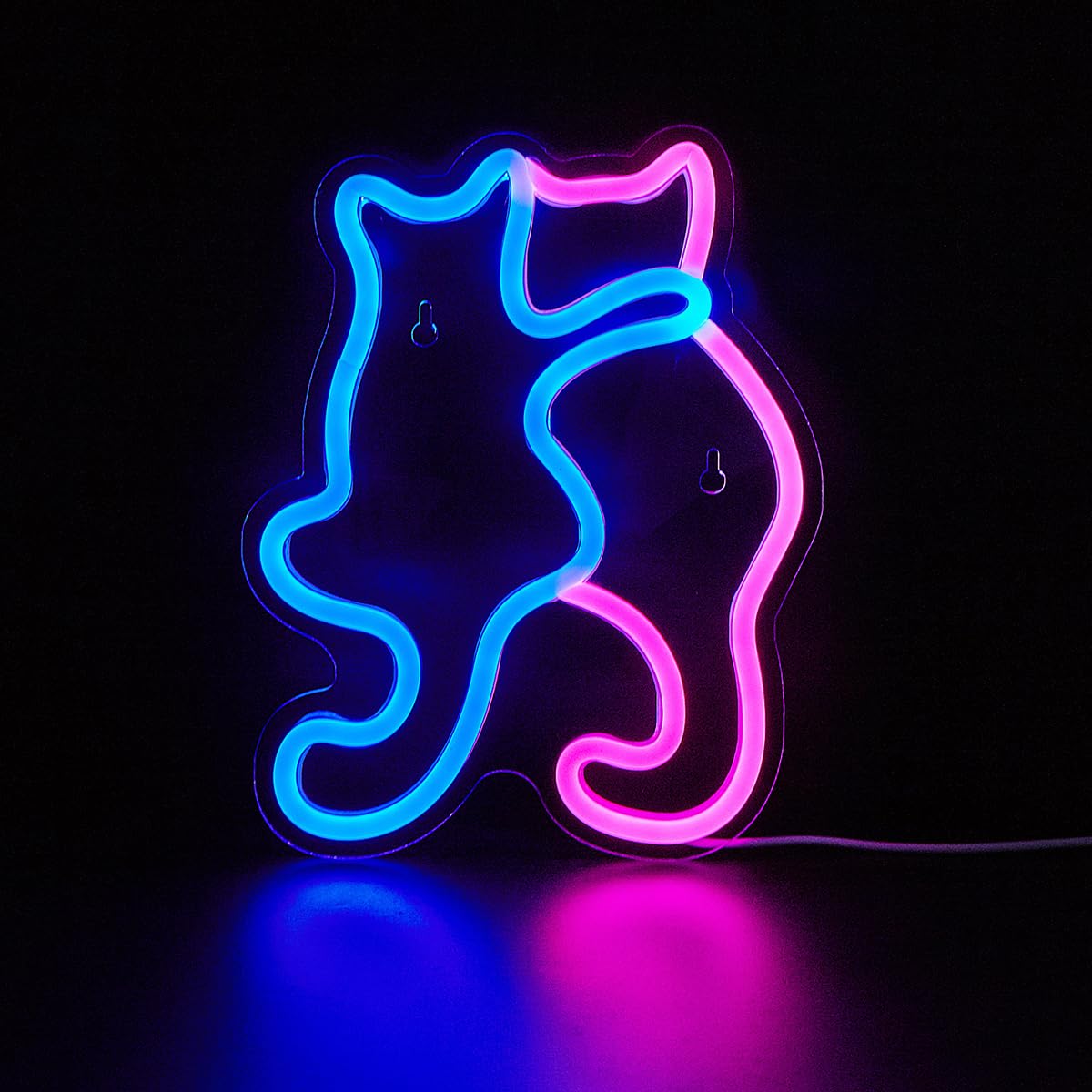 Dog & Cat LED Neon Sign Leaf Frog Neon Lights for Bedroom USB Powered Wall Mounted Neon Signs For Room 3D Wall Art Wedding Party Living Room