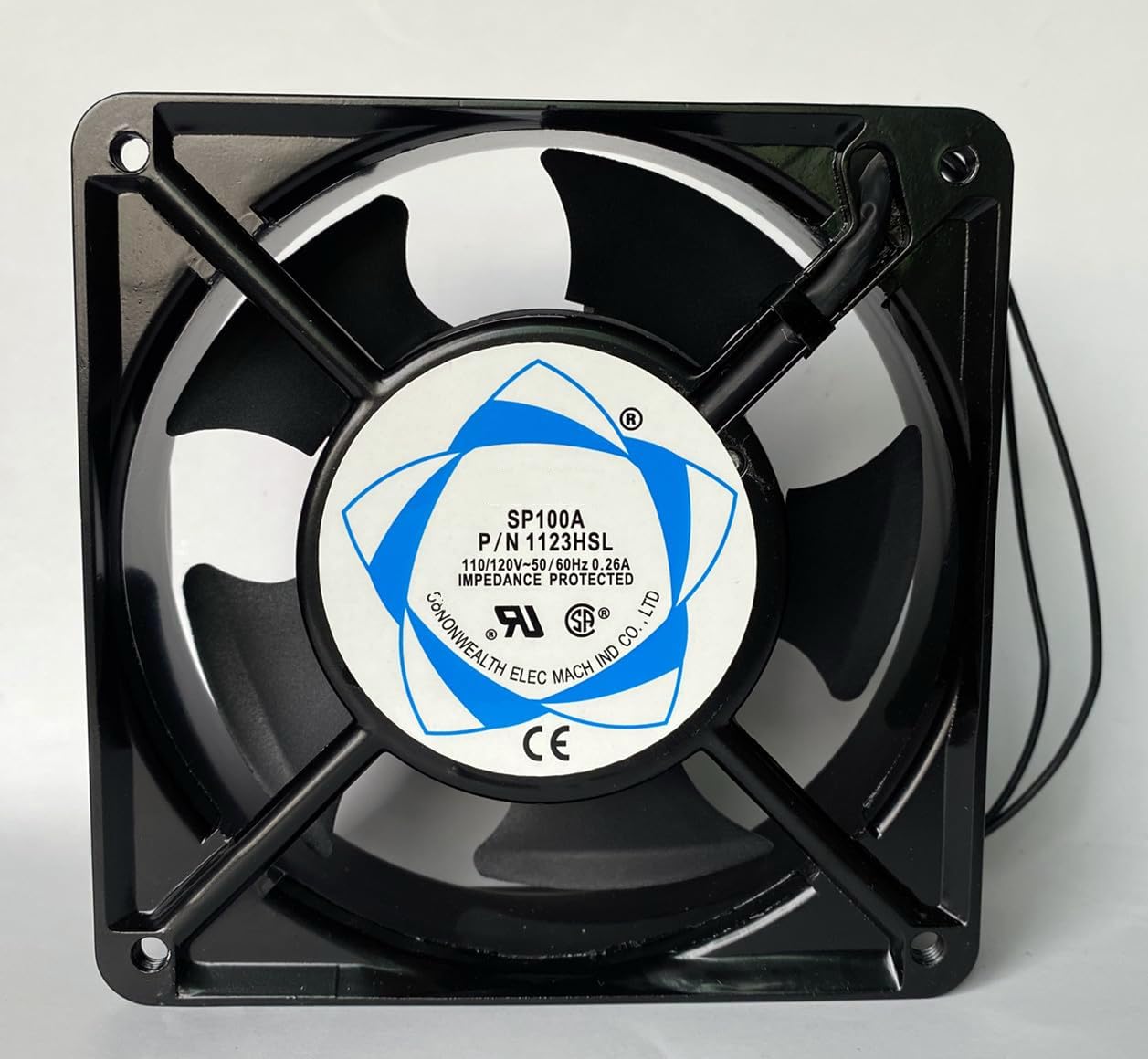 New SP100A AC AXIAL Fan from ?CA, Ontario Warehouse Distribution? SP100A P/N 1123HSL 110/120V 0.26A 12CM 12038 2-Wire Cooling Fan