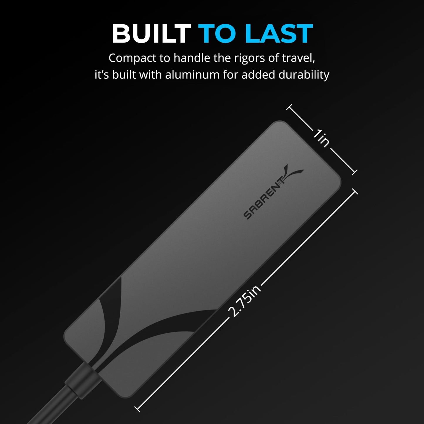 SABRENT USB-C to 5G Ethernet Adapter, 5GbE/2.5GbE Multi-Gig (NT-C5GA)