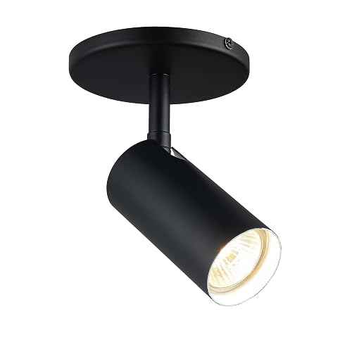 Dainolite Stanly Contemporary Adjustable Spotlight, 7.25", Matte Black, Can be Installed as Ceiling Light or Wall Light