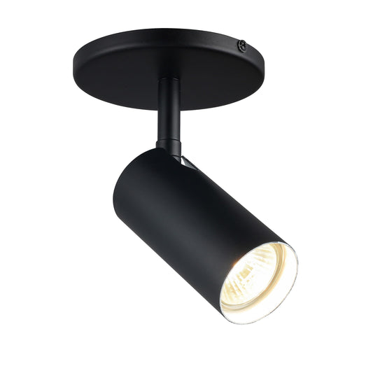 Dainolite Stanly Contemporary Adjustable Spotlight, 7.25", Matte Black, Can be Installed as Ceiling Light or Wall Light