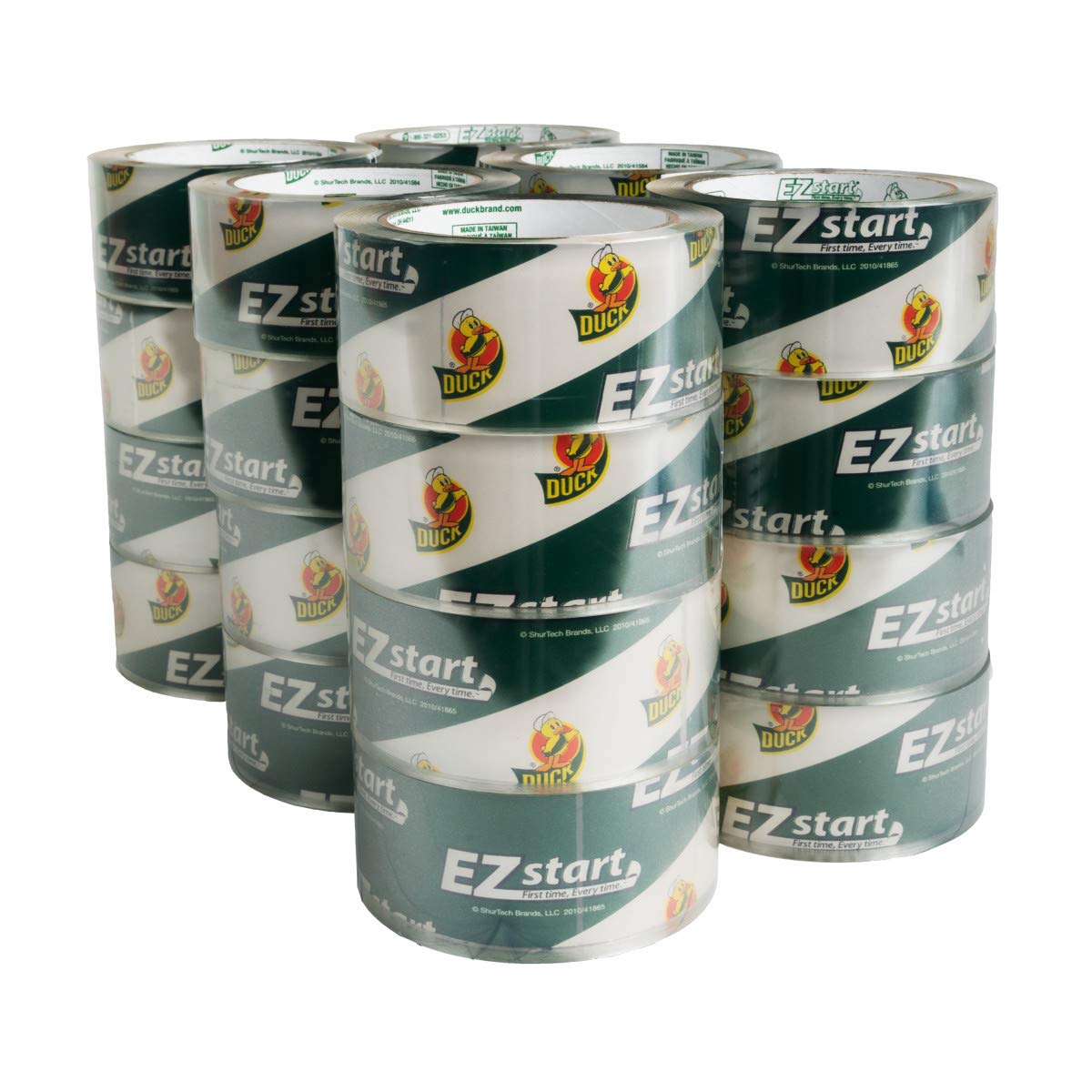 Duck Brand EZ Start Packing Tape Refill, 4 Rolls, 1.88 Inch x 54.6 Yard, Clear (280068)