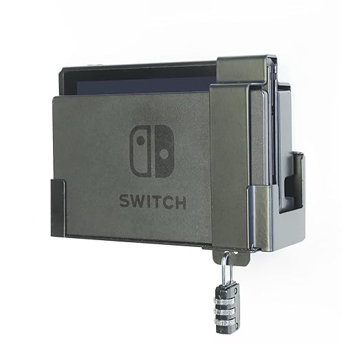 Monzlteck Anti Theft Wall Mount for Nintend Switch Original/OLED - Secure Gaming Solution - Keep Your Switch Safe and Organized
