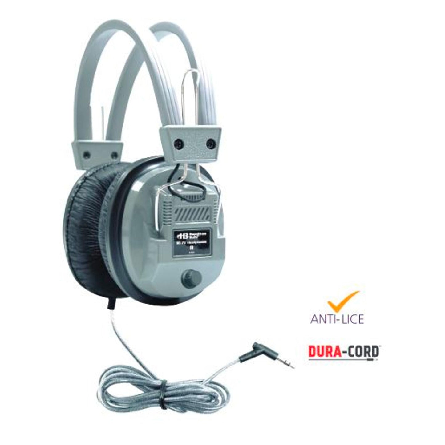 HamiltonBuhl SC‑7V SchoolMate Deluxe Stereo Headphones 50‑Pack - Over‑Ear Design, On‑Earcup Volume Control, Chew‑Resistant Dura‑Cord, Replaceable…