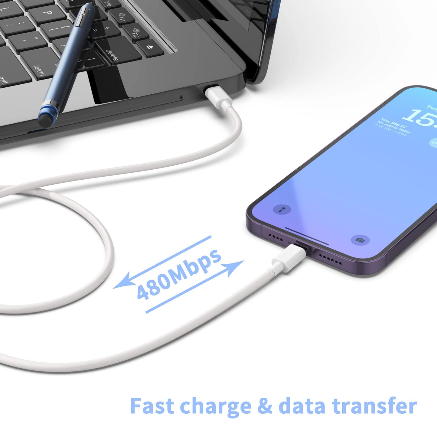 iPhone Charger Fast Charging, 3 Pack 20W USB C Wall Charger Block with 2 Pack MFi Certified 6FT Type C to Lightning Cables for iPhone 14 13 12 11 Pro