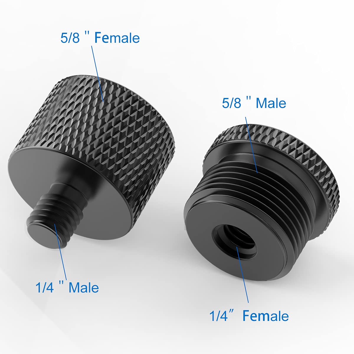 Donuts Mic Stand Adapter 5/8 to 1/4 and 1/4 to 5/8 Screw Thread Adapter Microphone to Tripod Adapter