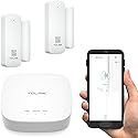 YoLink LoRa Smart Door Sensor Starter Kit: Hub & (2) Door Sensors - Up to 1/4 Mile Open-Air Range, Door Left-Open Reminders, up to 5 Year Battery