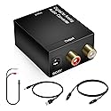 Digital Optical Coax to Analog Stereo Audio L/R Converter Adapter with Optical Cable RCA Cable,Adapter not Include