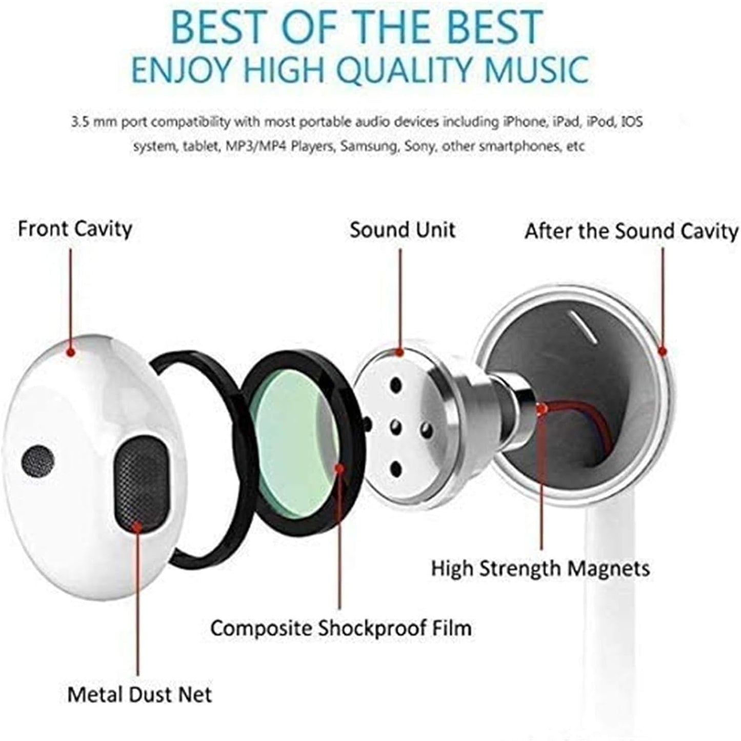 Pcwfbzf 2 Pack Wired iPhone Earbuds/Wired Headphones with 3.5mm Earphones with Microphone Volume Control Compatible…