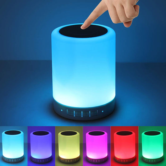 KPR Night Light Bluetooth Speaker, Portable Wireless Bluetooth Speakers, Touch Control Bedside Table Light, Outdoor Speakers Bluetooth, Best Gifts